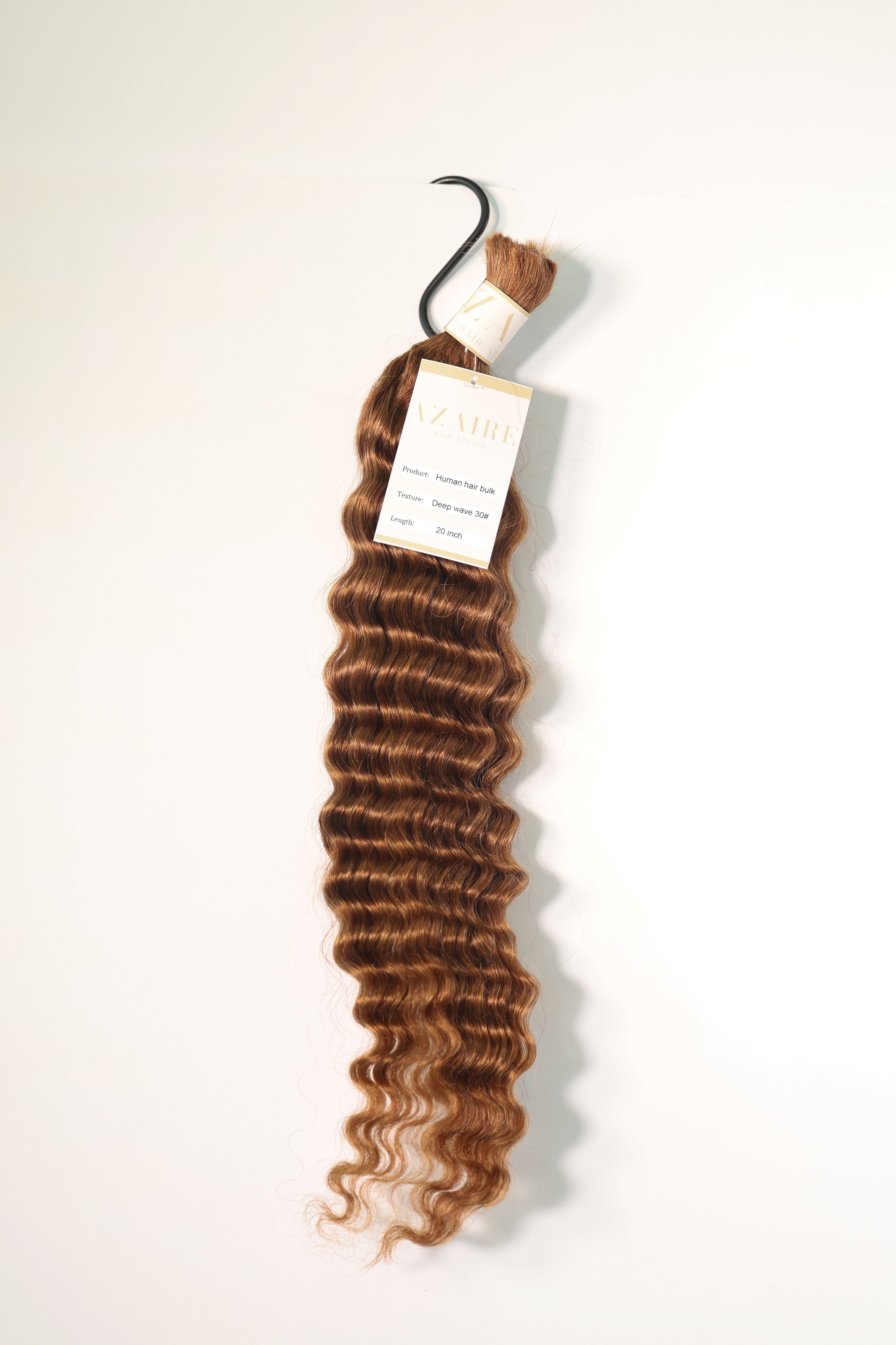 Deep Wave Boho Braid Human Hair (Color 30 Honey Brown)
