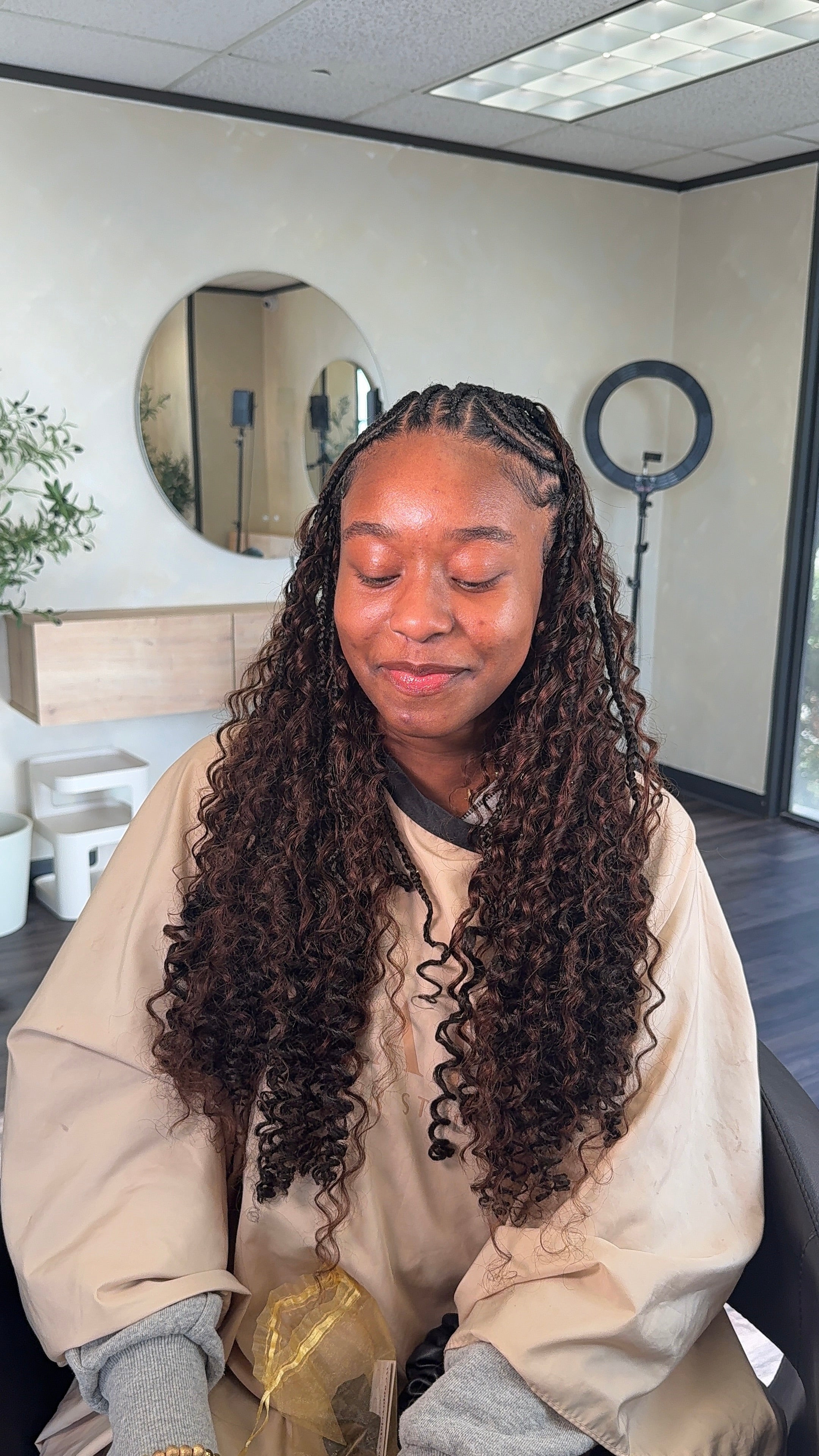 Deep Wave Boho Braid Human Hair (Color 4 Dark Brown)