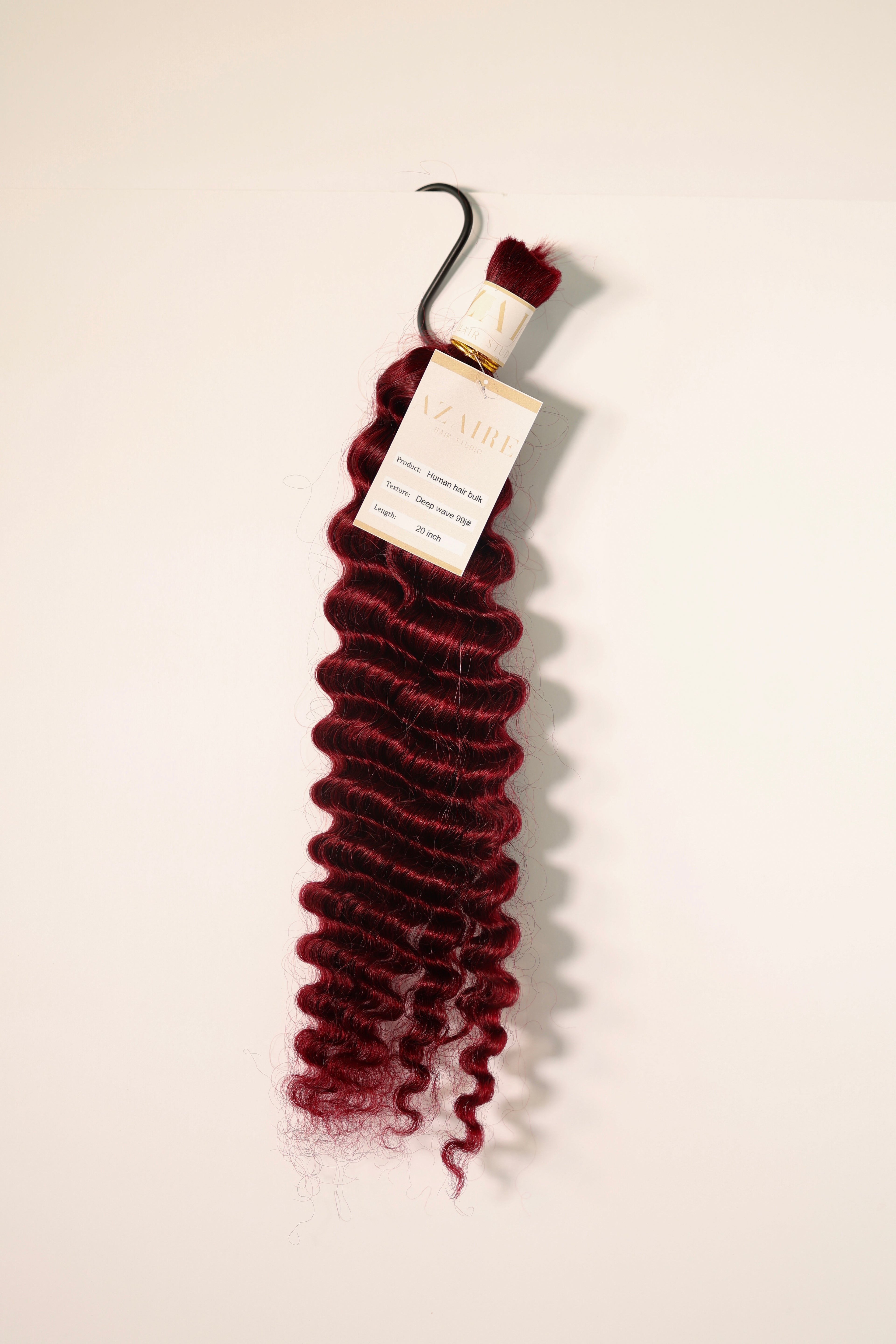 Deep Wave Boho Braid Human Hair (Color 99J Dark Burgundy)