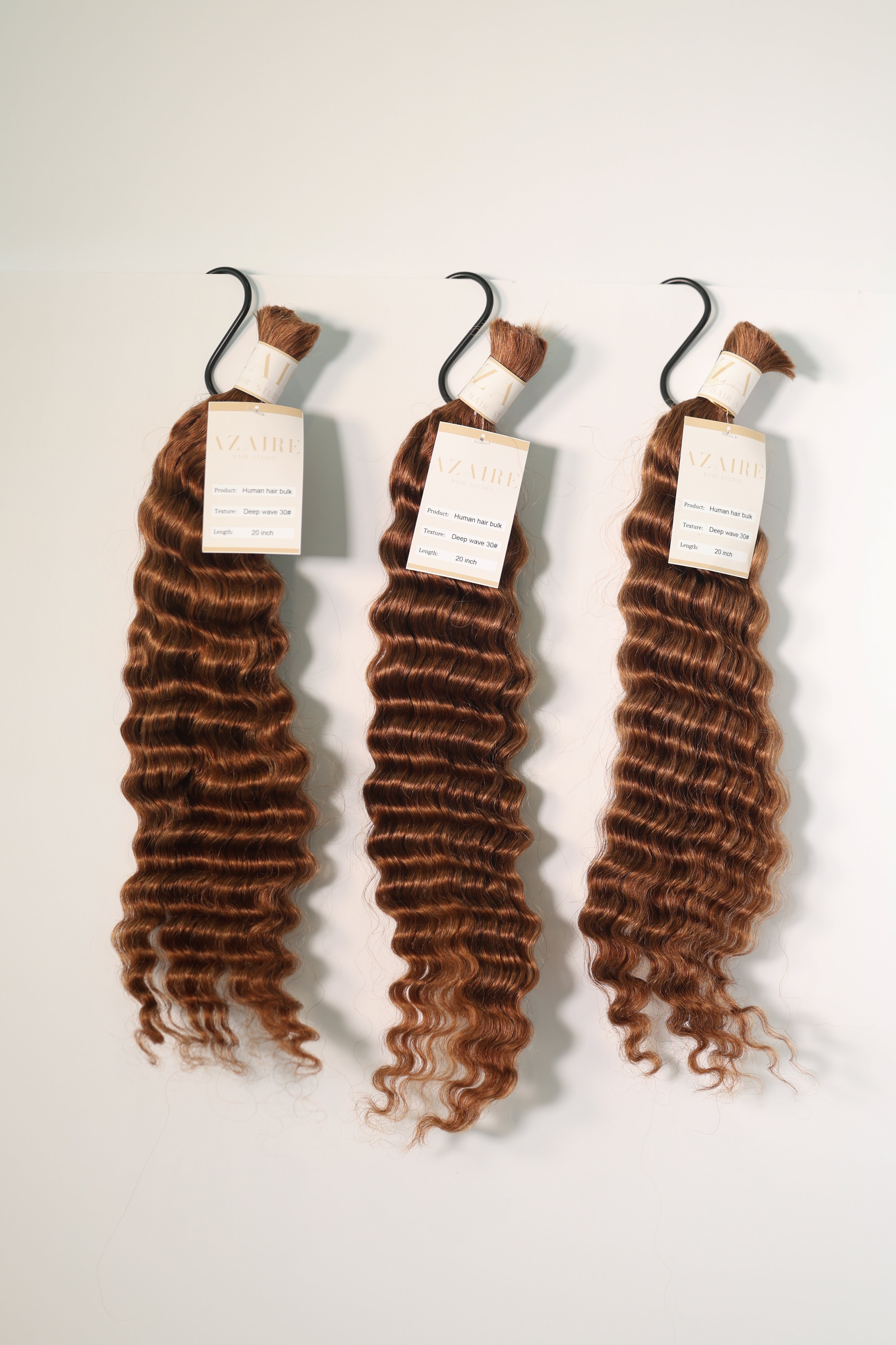 Deep Wave Boho Braid Human Hair (Color 30 Honey Brown)