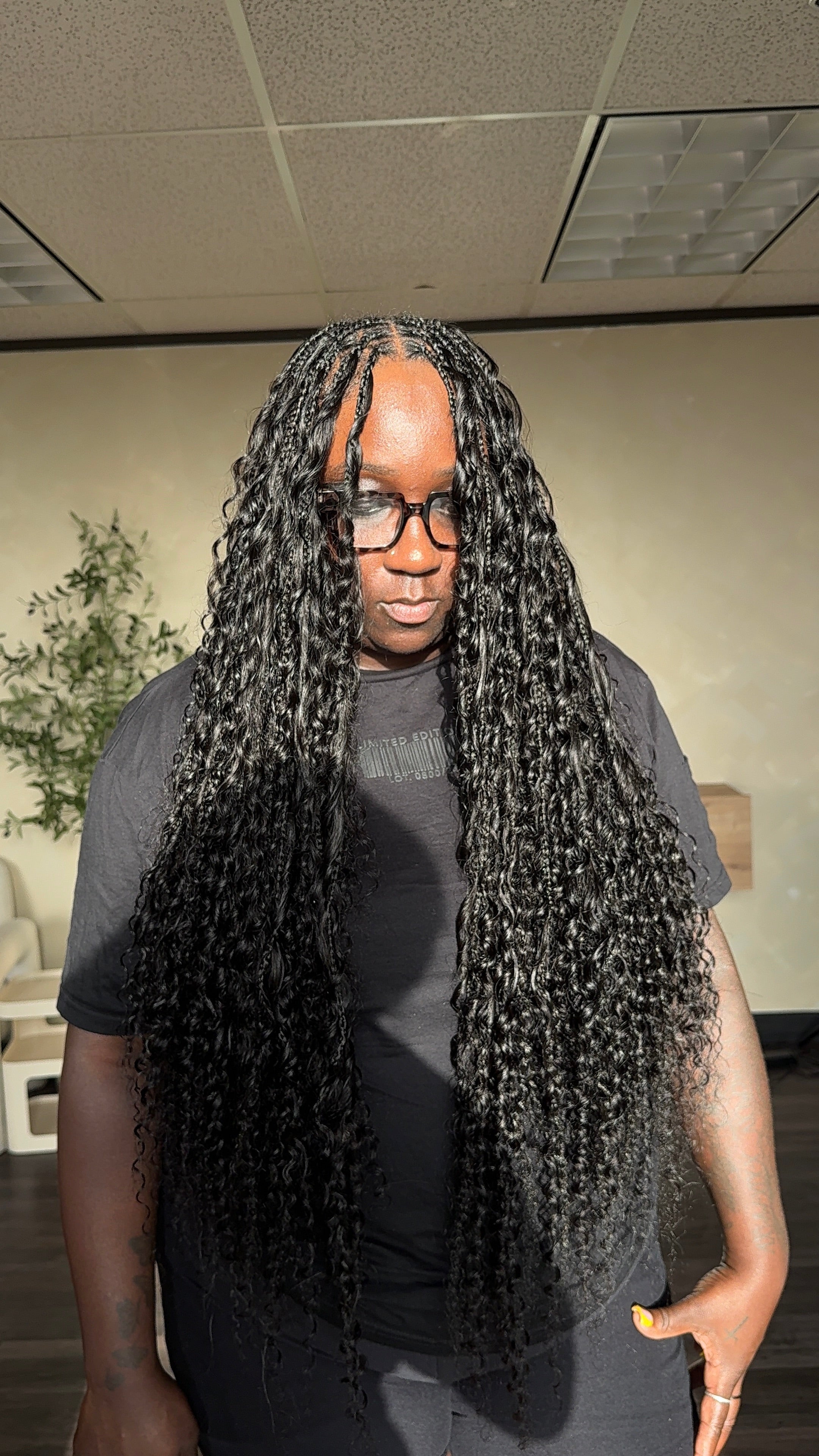 Deep Wave Boho Braid Human Hair (1B Natural Black)