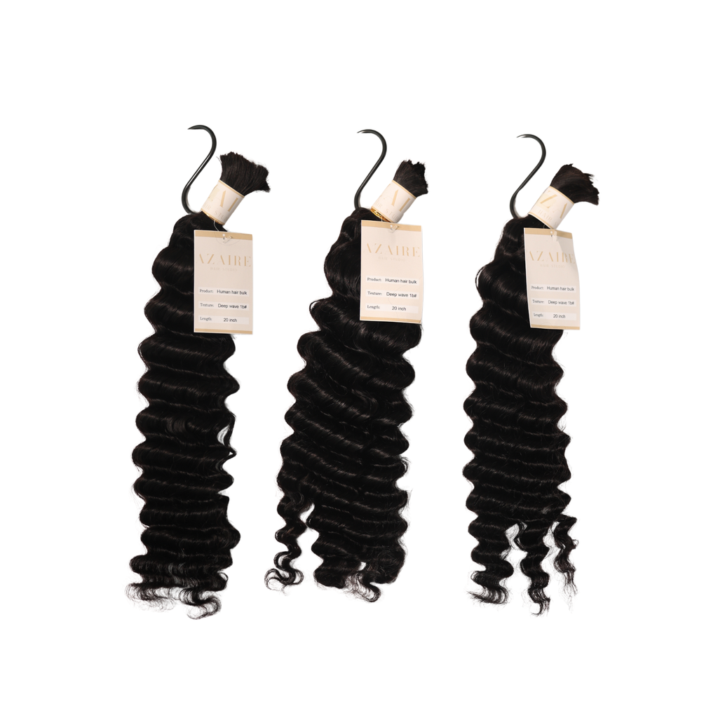 Deep Wave Boho Braid Human Hair (1B Natural Black)