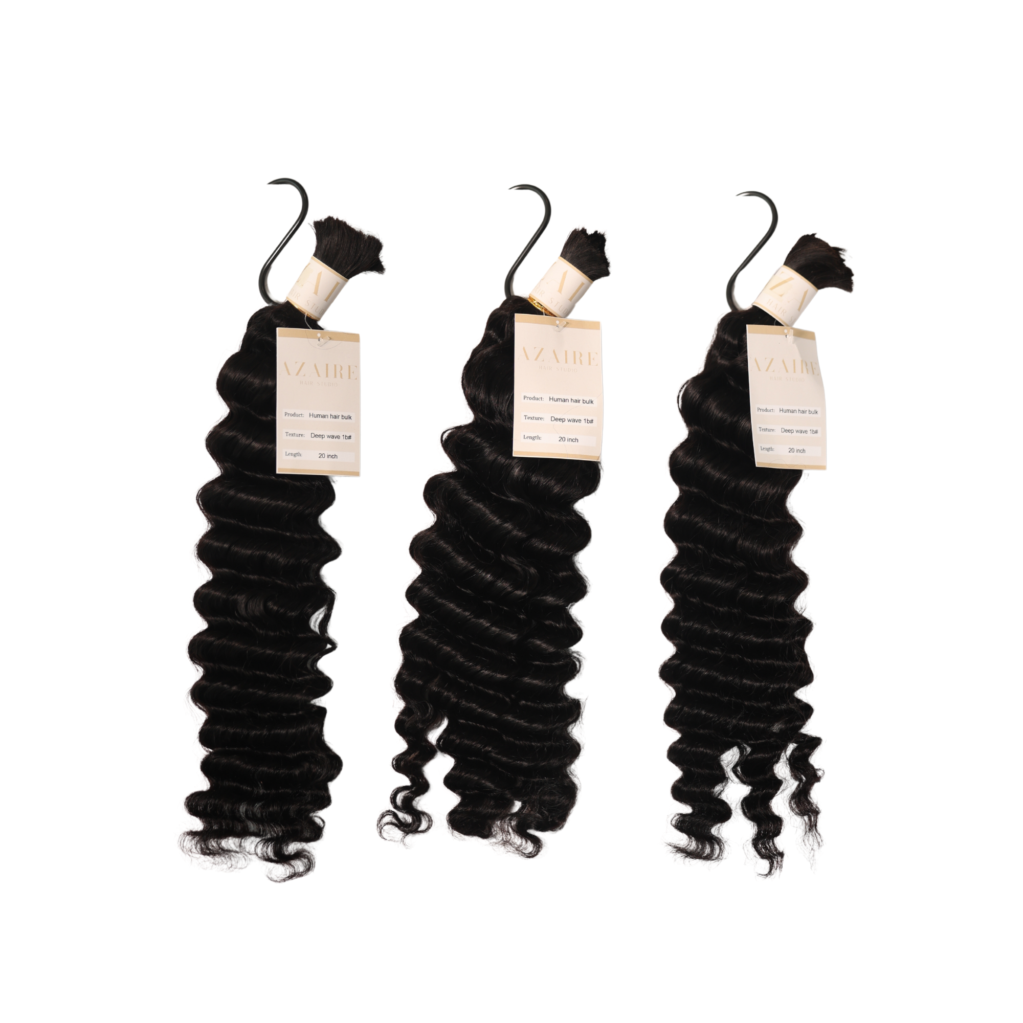 Deep Wave Boho Braid Human Hair (1B Natural Black)